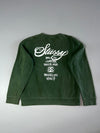 Stüssy World Tour Crewneck Sweatshirt – Forest Green (M)