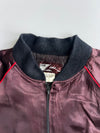 McDonnell Douglas T-45A Goshawk Military Aviation Embroidered Back Patch Acetate Satin Bomber Jacket Burgundy (XL)