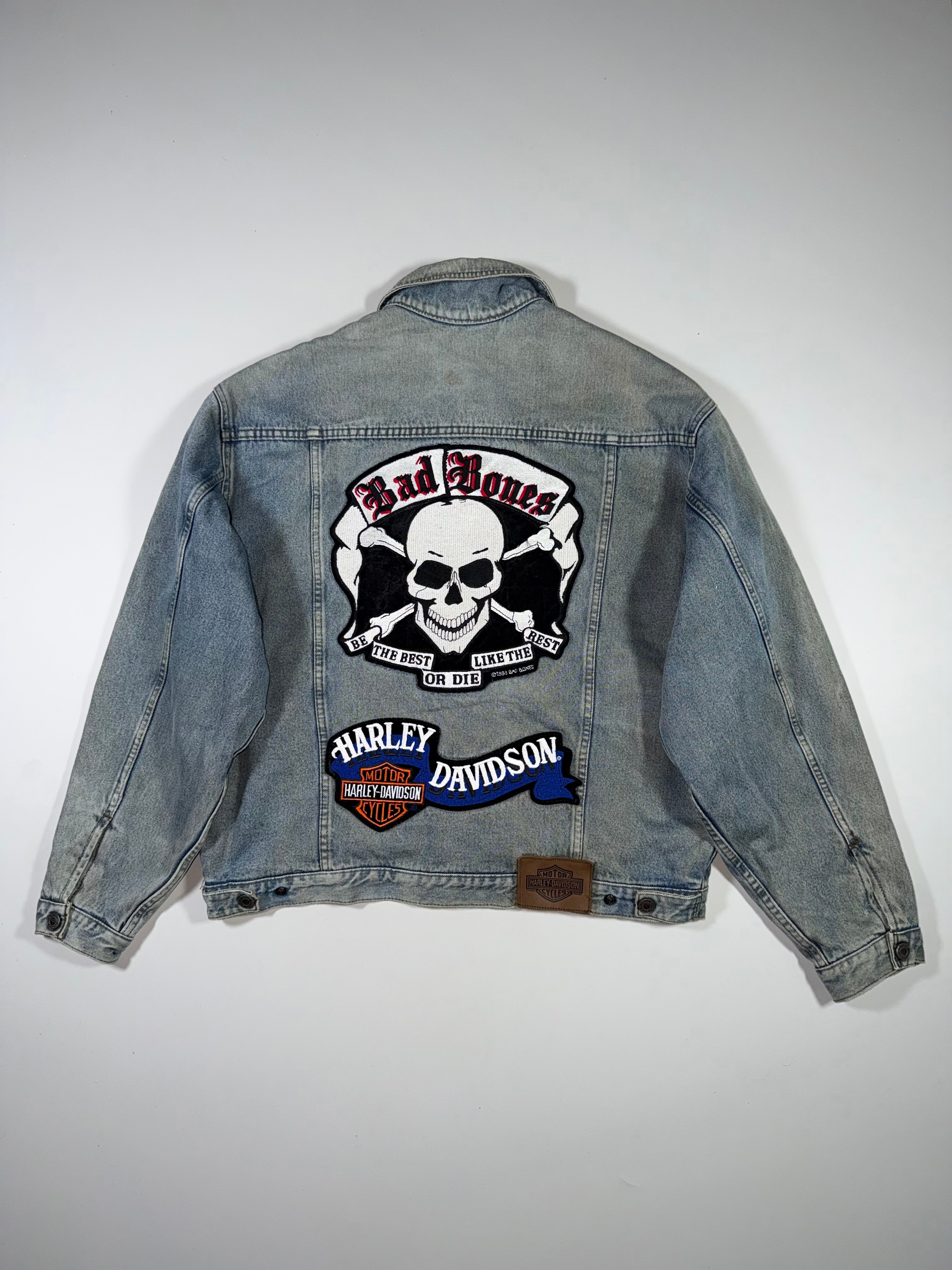 Vintage 90s Harley-Davidson “Biker Blues” Denim Trucker Jacket