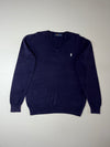 Polo Ralph Lauren | Navy V-Neck Knit Sweater | (L)