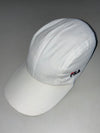 Vintage Fila Minimal 5-Panel Cap – White, Textured Weave (Adjustable)