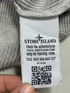 Stone Island Grey Ribbed Knit Raglan Crewneck Sweater (L)