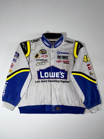 Vintage Y2K JH Design Jimmie Johnson #48 Lowe’s NASCAR Racing Jacket (2XL/3XL)