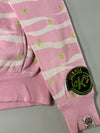 Vintage Devil Nut Pink Zebra Print Zip-Up Hoodie — (S)