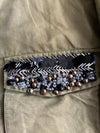 Egoist Olive Military Field Jacket with Beaded Pockets & Patches woman’s (S)