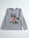 Looney Tunes Taz "Here Comes Trouble" Grey Fleece Sweatshirt (XS)