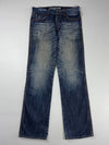 Stockton Heavy Wash Distressed Straight Leg Denim Jeans (W:36) (L:46)