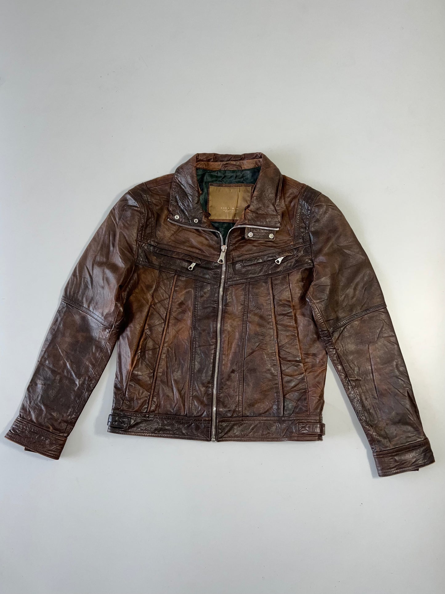 !                                                                                                                                                                                                                Zara Original Ultra Premium Leather Jacket (M)