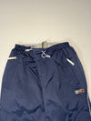 Y2K Nike Navy Nylon Track Pants with Reflective Hem (W:26) (L:42)
