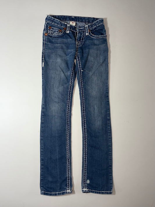Vintage True Religion Women’s Big Stitch Bootcut Jeans (W:26) (L:41)