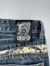 Jizo “Karashishi & Peony” Fully Embroidered Japanese Denim Pants (W:34|L:38)