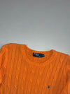 Polo Ralph Lauren Orange Cable Knit Crewneck Sweater Women’s (M)