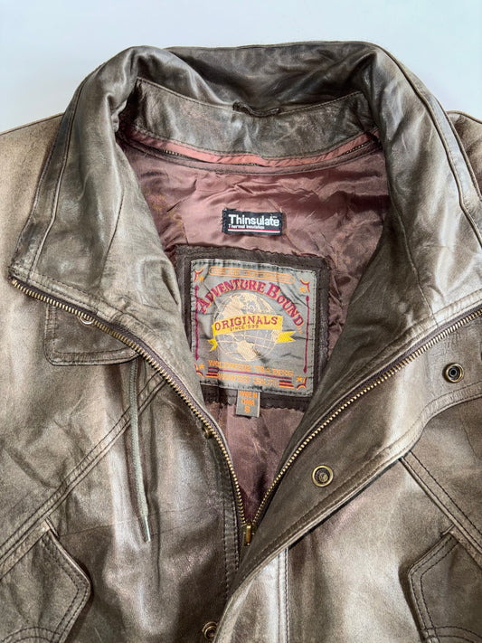 Vintage Adventure Bond’s Original Oversized Leather Jacket (M)