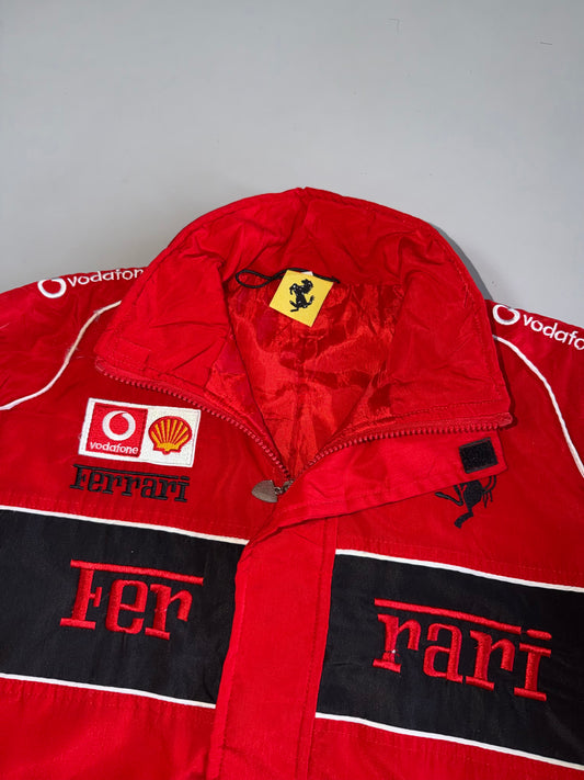 Vintage Ferrari F1 Scuderia Racing Jacket Vodafone x Shell Era | Embroidered Patches (S)