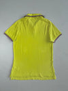 Tommy Hilfiger Lime Yellow Tipped Collar Polo – Organic Cotton Slim Fit (L)