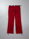 Vintage Tommy Jeans Red Full-Zip Track Pants (W:32) (L:40)