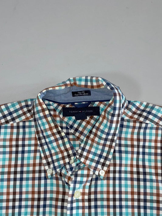 Tommy Hilfiger Multi-Check Slim Fit Shirt (L)