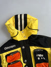Vintage Goldwin Snowbeat Ski Jacket | Japanese Brand 90s Snow Wear | Black & Yellow Colorblock (L/XL)