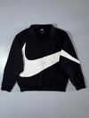 Nike Big Swoosh Black & White Windbreaker Tracksuit (Jacket + Joggers) (M) (W:28, L:38)