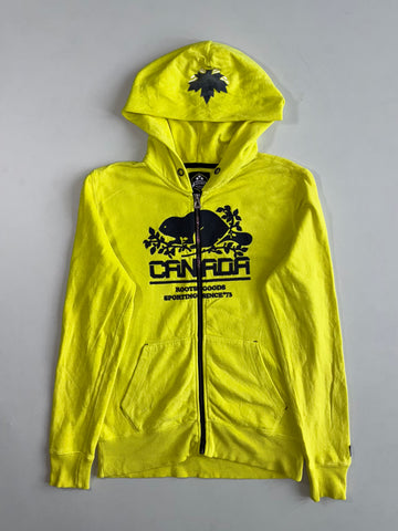 Roots Canada Beaver Logo Embroidered Zip Hoodie (M)