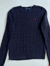 Ralph Lauren Navy Cable Knit Sweater (S)
