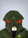 Fila Stile Sportivo Italiano Reflective Zip Colorblock Hooded Technical Shell Jacket Olive (L)