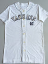 MLB New York Yankees White Button-Up Baseball Jersey(L)