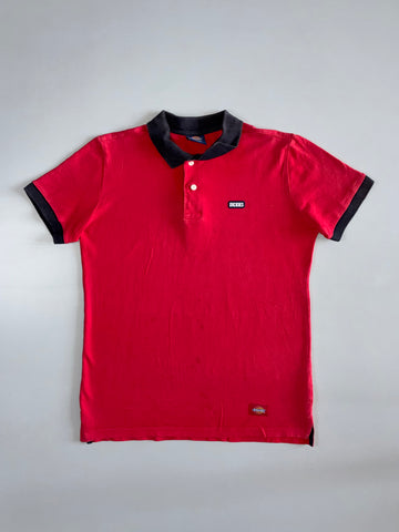 Dickies | Contrast Collar Polo | Red & Black (M)