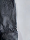 Rev’it! Black Leather Motorcycle Pants with CE Knee Protection & Stretch Panels (W-34/L-40)