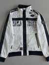 Camp David “Blue Crew & Yacht Sails” Graphic Jacket – White/Navy (XL)