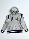Polo Ralph Lauren USA Flag Fleece Hoodie – Heather Grey(M)