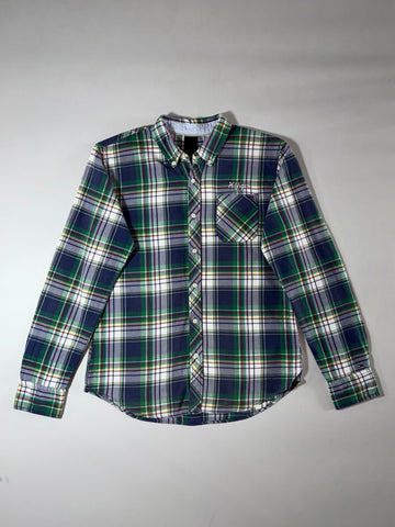 Tommy Hilfiger Denim Plaid Flannel Shirt – Green/Navy (L)