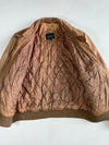 New Moves Tan Leather A-2 Style Bomber with Flap Pockets & Quilted Lining, (XS)