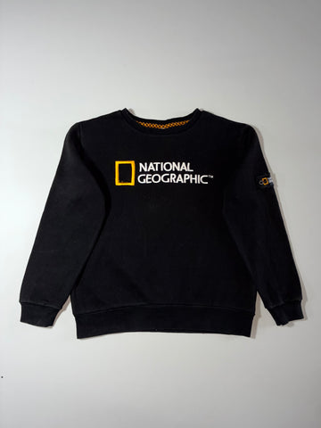 National Geographic Black Embroidered Logo Sweatshirt (M)