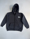ZVintage Stüssy Black Zip-Up Streetwear Essential (L/XL)