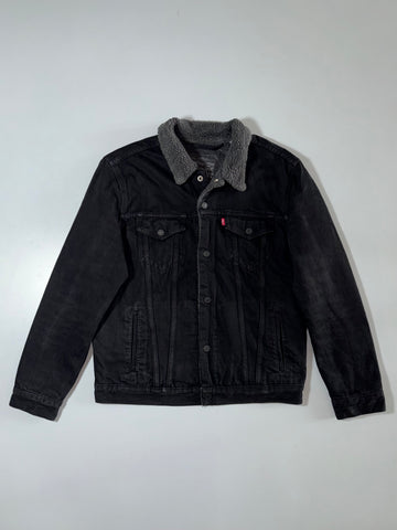 Levi’s  Sherpa Trucker Jacket denim trucker with grey sherpa  (M/L)