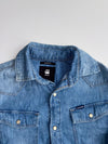 G-Star Raw Slim Fit Denim Western Shirt – Light Wash Blue (Xs)