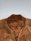 Bramdon Ribbed-Collar Suede Bomber Jacket (2XL)