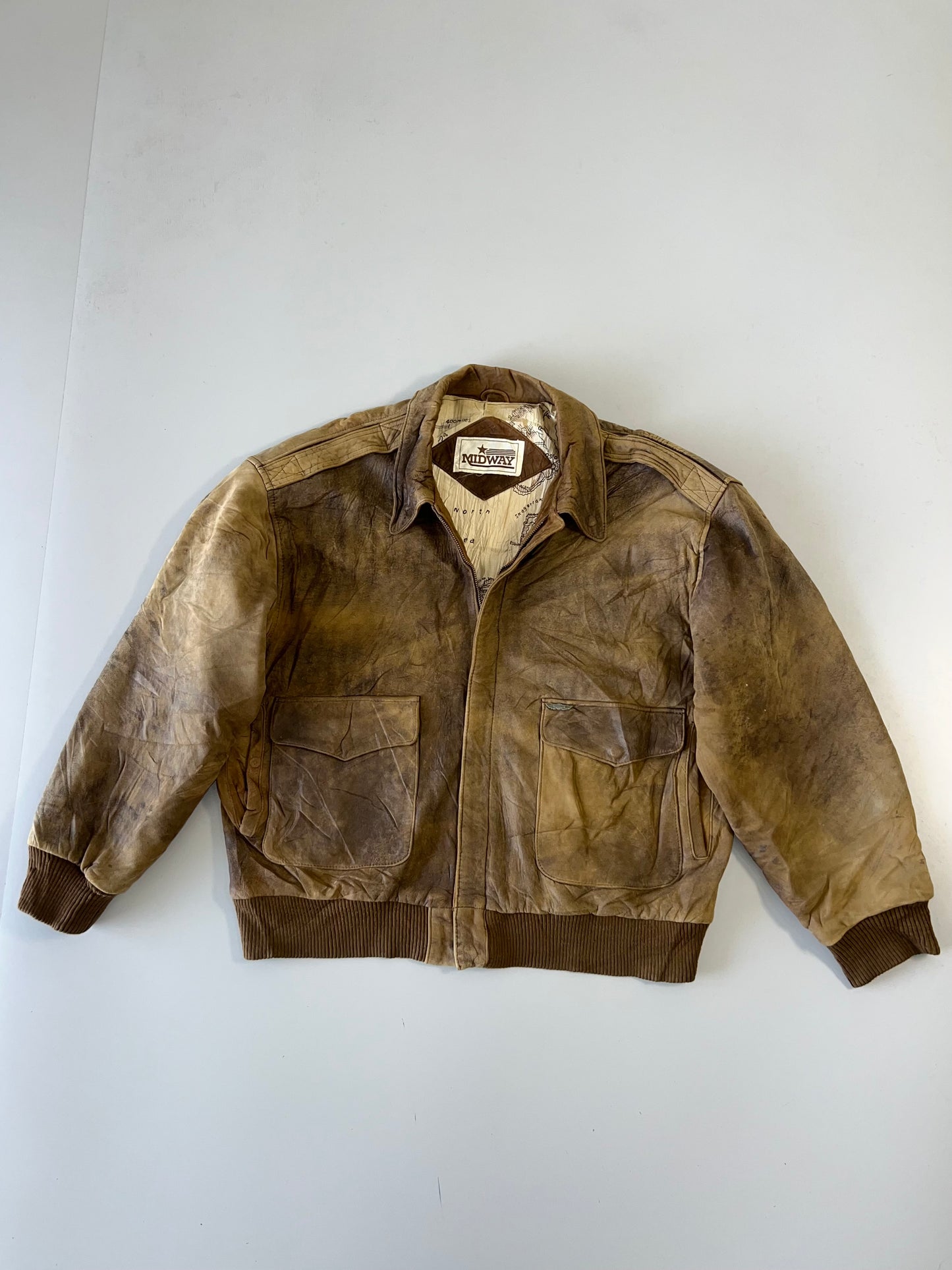 ZSuper Premium Original MIDWAY Leather Jacket (SUPER RARE) (XL/2XL)