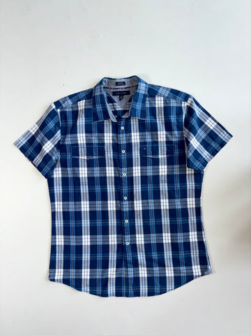 Tommy Hilfiger Custom Fit Plaid Short Sleeve Shirt(S)