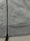 Philipp Plein Homme Grey Zip-Up Hoodie with Camo-Lined Hood & Studded Patch (L)
