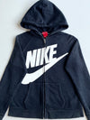 Nike Big Swoosh Logo Zip Hoodie – Black (S)