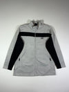 Vintage Umbro Grey Black Panel Fleece Jacket (2XL)