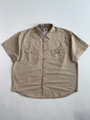 Carhartt Khaki Short Sleeve Button-Up Work Shirt(3Xl/4Xl)
