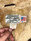 Vintage 1976 Charro USA Winter Zone Shearling Leather Flight Jacket (L/XL)