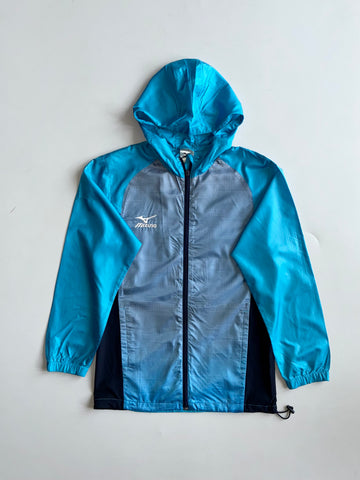 Mizuno Hooded Windbreaker Jacket Sky Blue Grey(S)