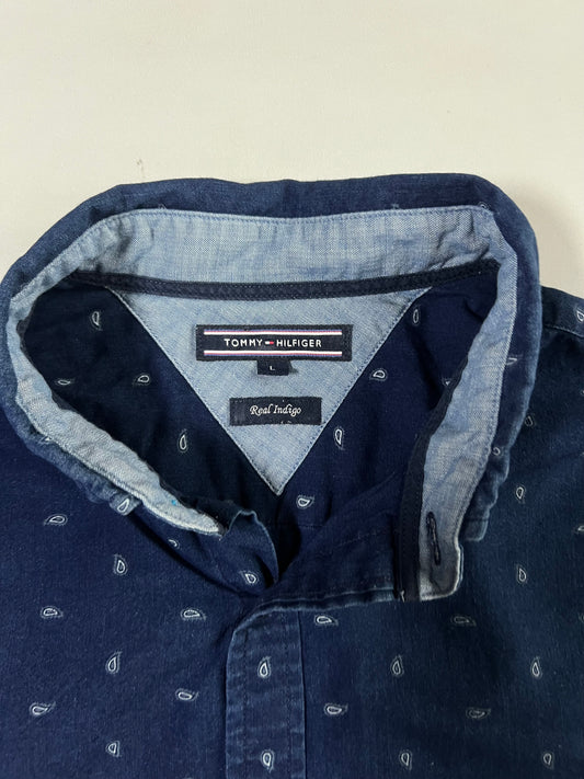 Tommy Hilfiger | Real Indigo Paisley Print Denim Shirt |(M)