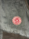 Big Train Osaka Cotton Bomber Jacket – Olive Grey – Daruma Patches (M/L)