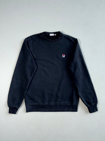 Fila Box Logo Patch Crewneck Sweatshirt – Black (S)