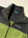 Columbia Two-Tone Full-Zip Fleece Jacket – Black/Olive Green (XS)